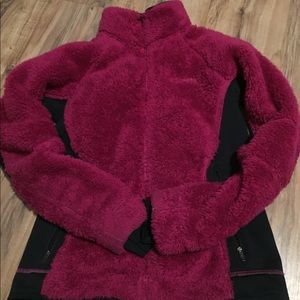 Pink fuzzy Columbia jacket